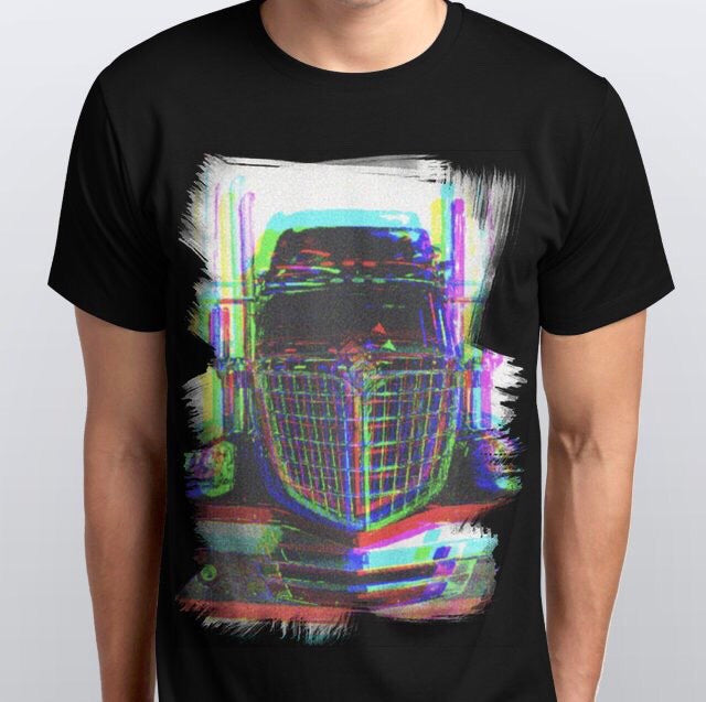Black Retro Truck Tee-Shirt