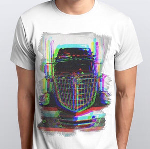 White Retro Truck Tee-Shirt